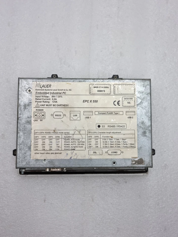 Lauer EPC X 550 Embedded Industrial Pc 24Vdc EPCX550